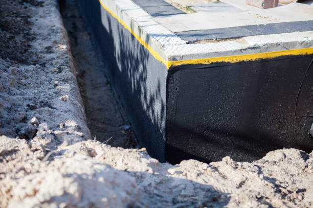 Residential Waterproofing installation at a Highland Park, MI home by SJ Waterproofing Pros